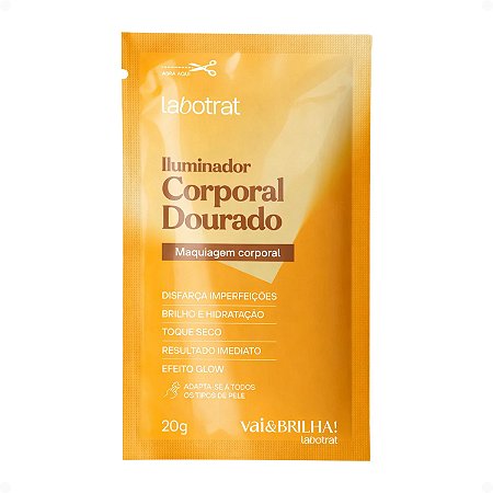 Iluminador Corporal Labotrat Vai & Brilha! Dourado 20g