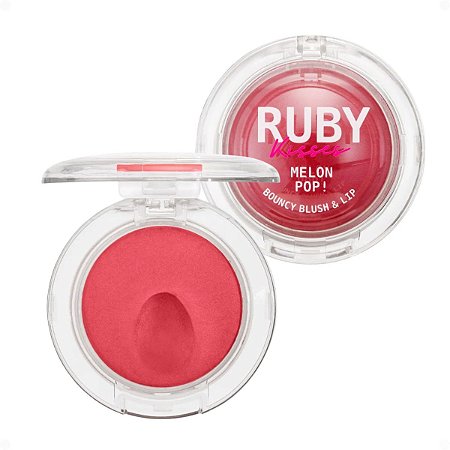 Blush e Lip Bouncy Ruby Kisses Melon Pop! Rosy Mbb02bb