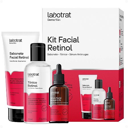 Kit Facial Labotrat Dermo Skin Retinol: Sabonete, Tônico e Sérum