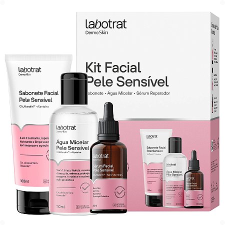 Kit Facial Labotrat Dermo Skin Pele Sensível: Sabonete, Tônico e Sérum