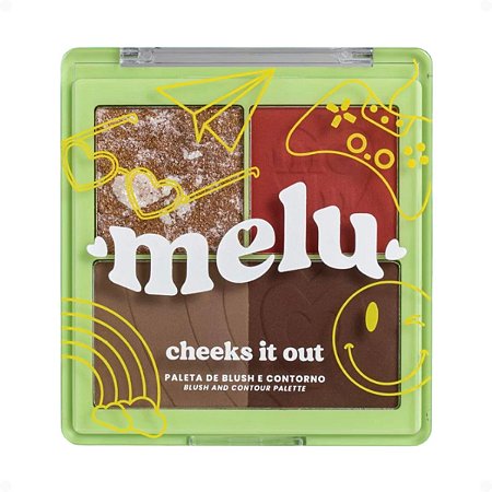 Paleta De Blush e Contorno Melu Cheeks It Out