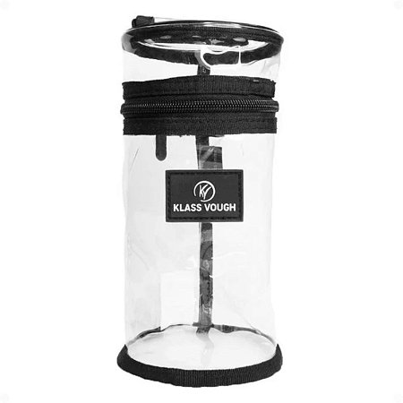 Necessaire Cilindrica Transparente Klass Vough Pequena Kc-27s