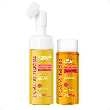 Kit LabPop by Labotrat Trava na Maciez: Espuma de Limpeza 130ml e Tônico Facial 110ml