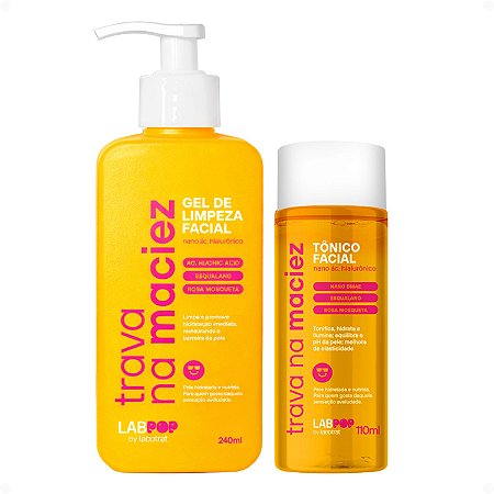 Kit LabPop by Labotrat Trava na Maciez: Gel de Limpeza 240ml e Tônico Facial 110ml