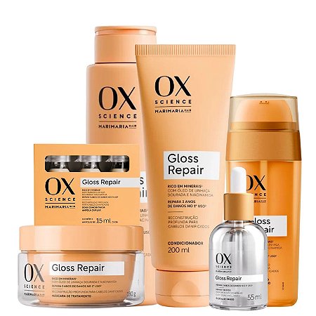 Kit Completo OX Science Mari Maria Hair Gloss Repair