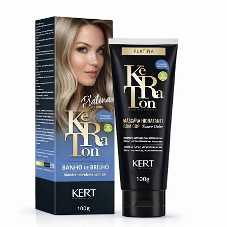 Tonalizante Kert Keraton Banho de Brilho Platina Prata Claro 100g