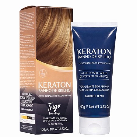 Tonalizante Kert Keraton Banho de Brilho Trigo Louro Bege 100g