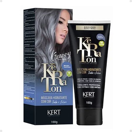 Tonalizante Kert Keraton Banho de Brilho Vegan Granny Cinza Titânio 100g