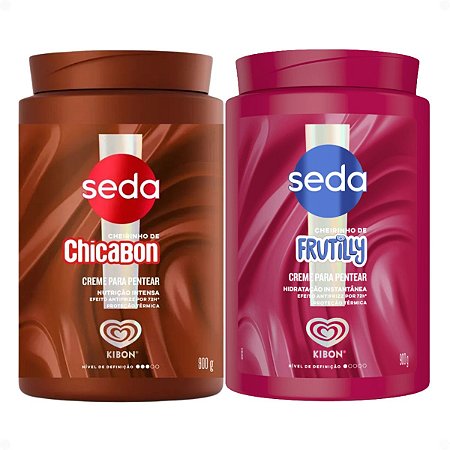Kit Seda Kibon Creme Para Pentear: Chicabon e Frutilly 900g