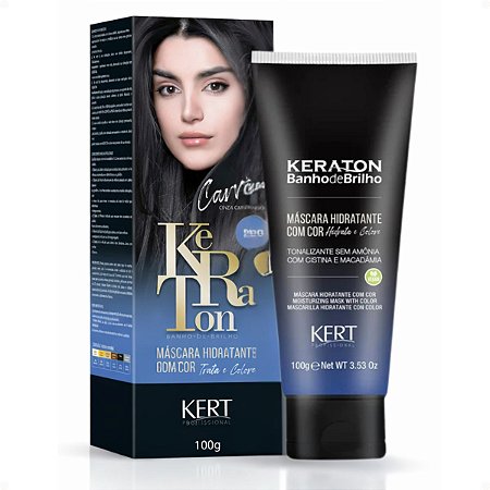 Tonalizante Kert Keraton Banho de Brilho Vegan Cinza Carvão 100g