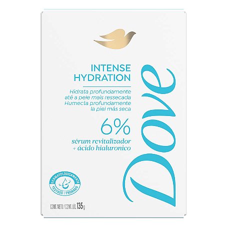 Sabonete Corporal Dove Intense Hydration Sérum Revitalizador e Ácido Hialurônico 135g