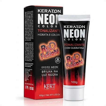 Tonalizante Kert Keraton Neon Colors Red Fusion 100g