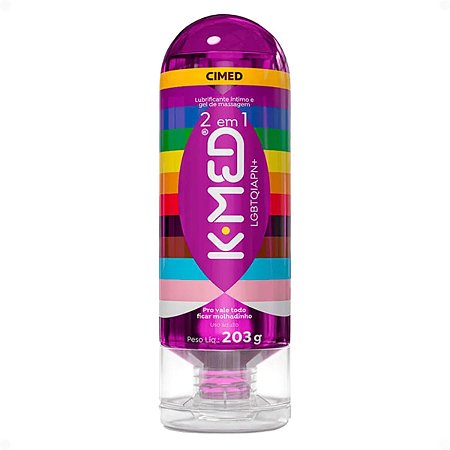 Lubrificante Íntimo 2 Em 1 Cimed K-Med Lgbtqiapn+ 203g