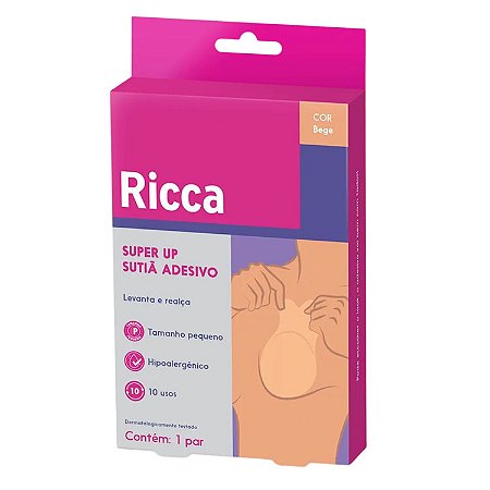 Sutiã Adesivo Ricca Super Up Bege Cód. 3435