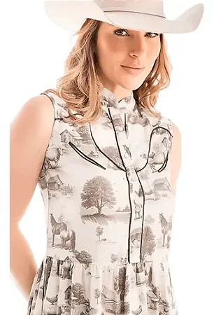 VESTIDO MIDI LAND ZENZ WESTERN