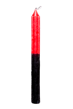 Vela Palito Bicolor 1 Quilo Preta/Vermelha