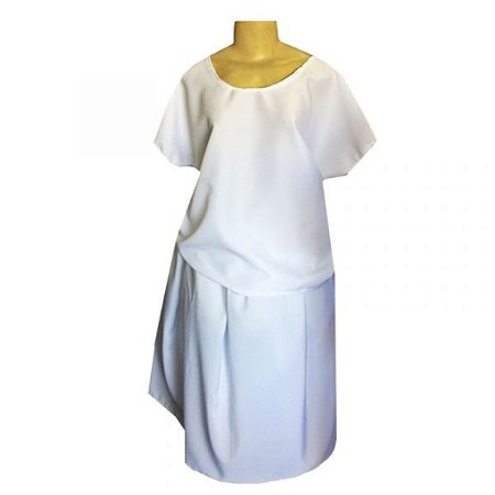 Conjunto Feminino (Oxford) branco GG/M/P