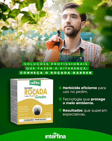 ROÇADA GARDEN 10 FLACONETES, LIMPEZA DE GRAMADOS