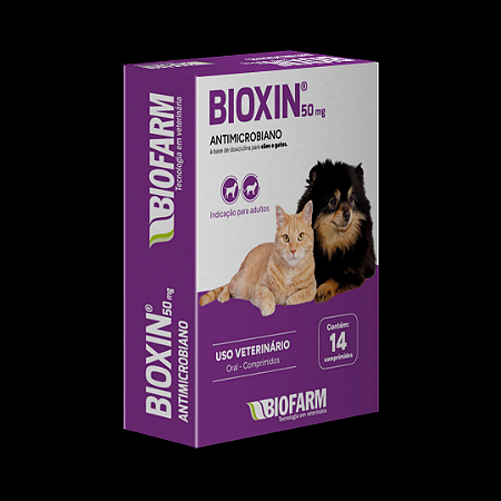Bioxin 50mg Antimicrobiano 14 Comprimidos