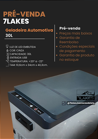 Geladeira Portátil 30 Litros  - Zona Única