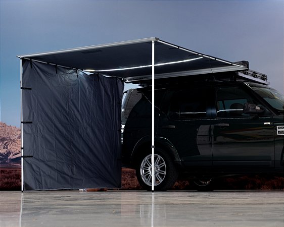 Toldo Lateral Automotivo 2,5 x 2,5 Mt - Aba Lateral + Luz Embutida