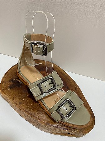 RASTEIRA LUIZA BARCELOS SALVIA COM FIVELAS