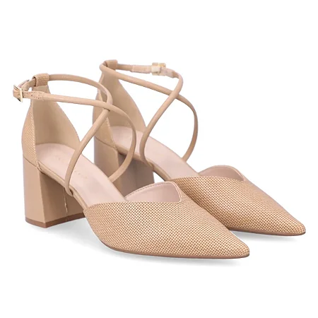 SCARPIN TRAMADO SAARA OURO SANDALO