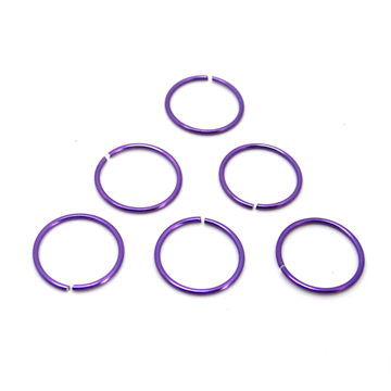 Argola Alumínio 6mm Roxo Claro