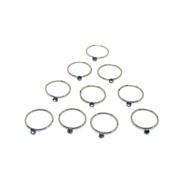 Argola Pedra Azul 8mm