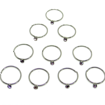 Argola Pedra Lilás 8mm