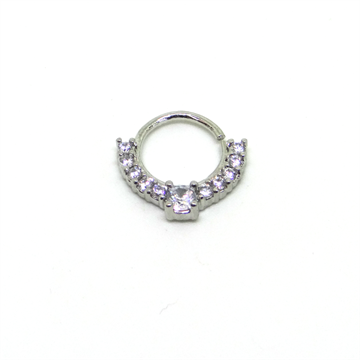 Argola Torção com Pedras de Zircônio