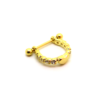 Conch Banhado Com Pedras e Coração