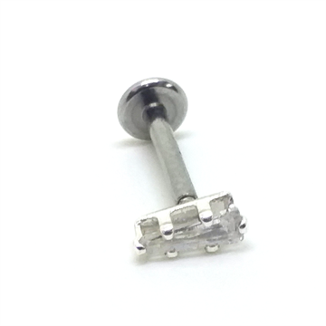 Labret Com Cristal Branco