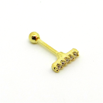 Mini Barbell Banhado com Pedras