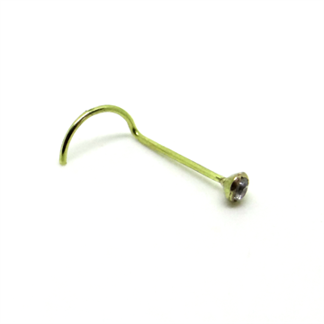 Nostril Gold 2mm Haste 0,8 Branco