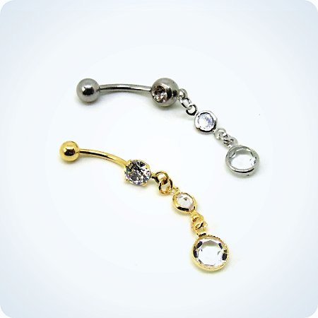 BANANA BELL PINGENTE 3 PEDRAS (Unid.)