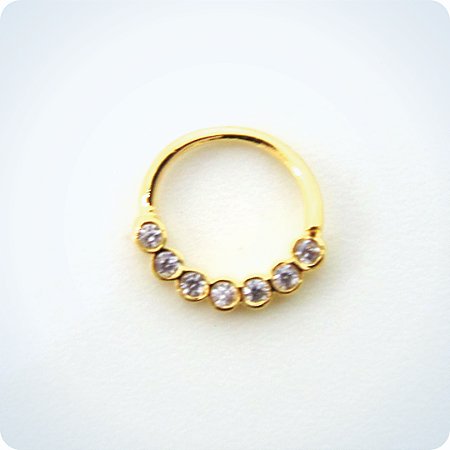 SEPTO AÇO 7 PEDRAS ZIRCÔNIA. (Unid.)