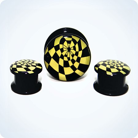 ALARGADOR ACRÍLICO Rosca Interna. XADREZ. (Unid.)