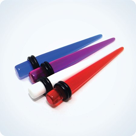 ALARGADOR ACRÍLICO - ESTACA. CORES. (Unid.)