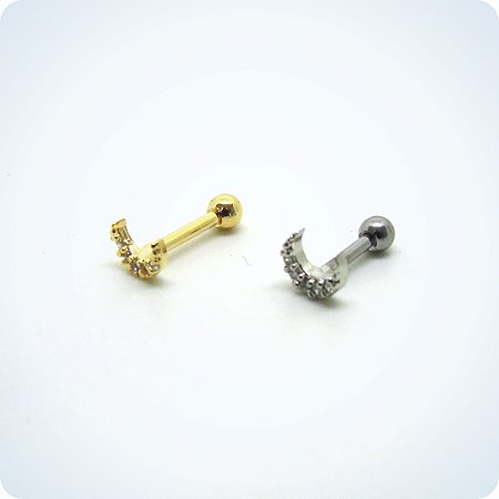 MINI BARBELL - LUA COM STRASS. (Unid.)