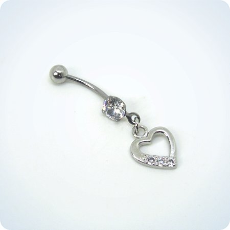 BANANA BELL - 1 pedra. CORAÇÃO STRASS (Unid.)