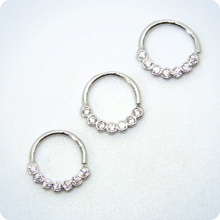ARGOLA CLICK - 7 PEDRAS. (Unid.)