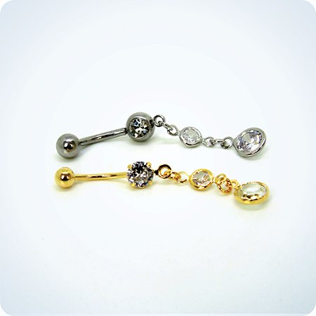 BANANA BELL - 3 PEDRAS. PINGENTE REDONDO. (Unid.)