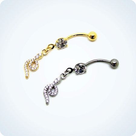 BANANA BELL - PINGENTE COBRA COM STRASS. (Unid.)