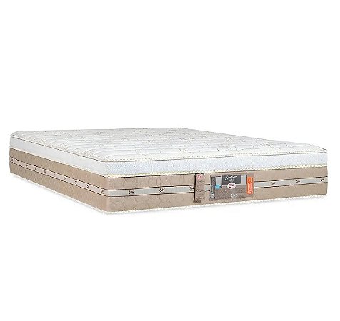 Colchão Queen Castor Silver Star Air Molas Ensacadas E Euro Pillow 32X158X198 Branco/Bege