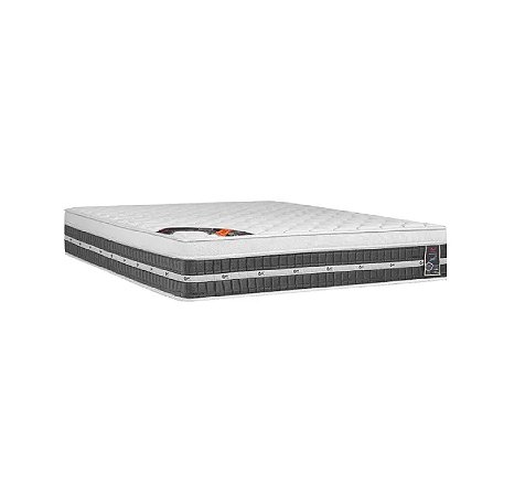 Colchão Castor Casal Premium Gel Pocket King Cinza E Branco 32X138X188