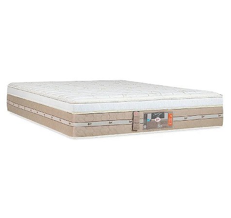 Colchão Casal Castor Silver Star Air Molas Ensacadas E Euro Pillow 32X138X188 Branco/Bege