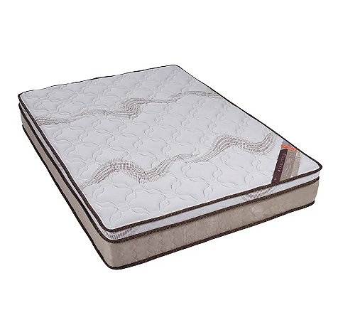 Colchão Castor Revolution Pocket Híbrido Casal Branco E Bege 30X138X188