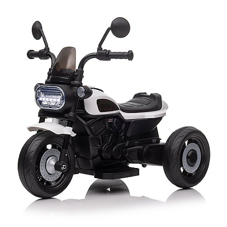 Moto Eletrica Infantil Freeway King 3 Rodas 6V Branca - Bel