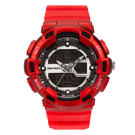 Relógio Mormaii Masculino Action Vermelho